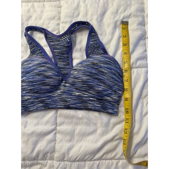 VS Pink Racerback Sports Bra Blue Victoria's Secret Padded Women's Small - Picture 6 of 6